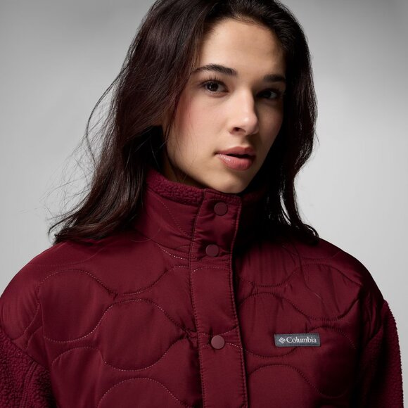 Columbia Womens Rich Wine Cloud Point Long Fleece Jacket/NWT/M - Picture 2 of 15